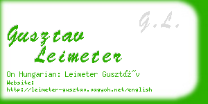 gusztav leimeter business card
